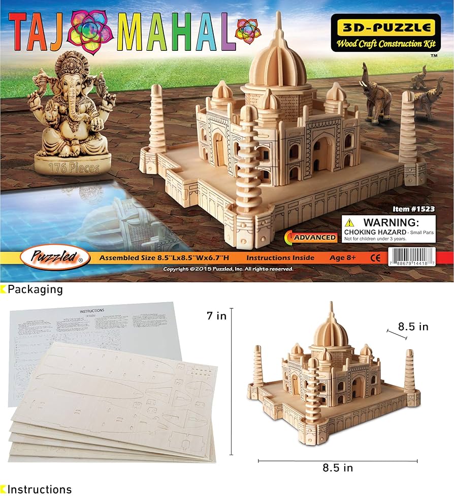 3Dパズル　タージマハル1077 ピース Amazon.co.jp: 3D立体パズル タージ・マハル (世界遺産:インド